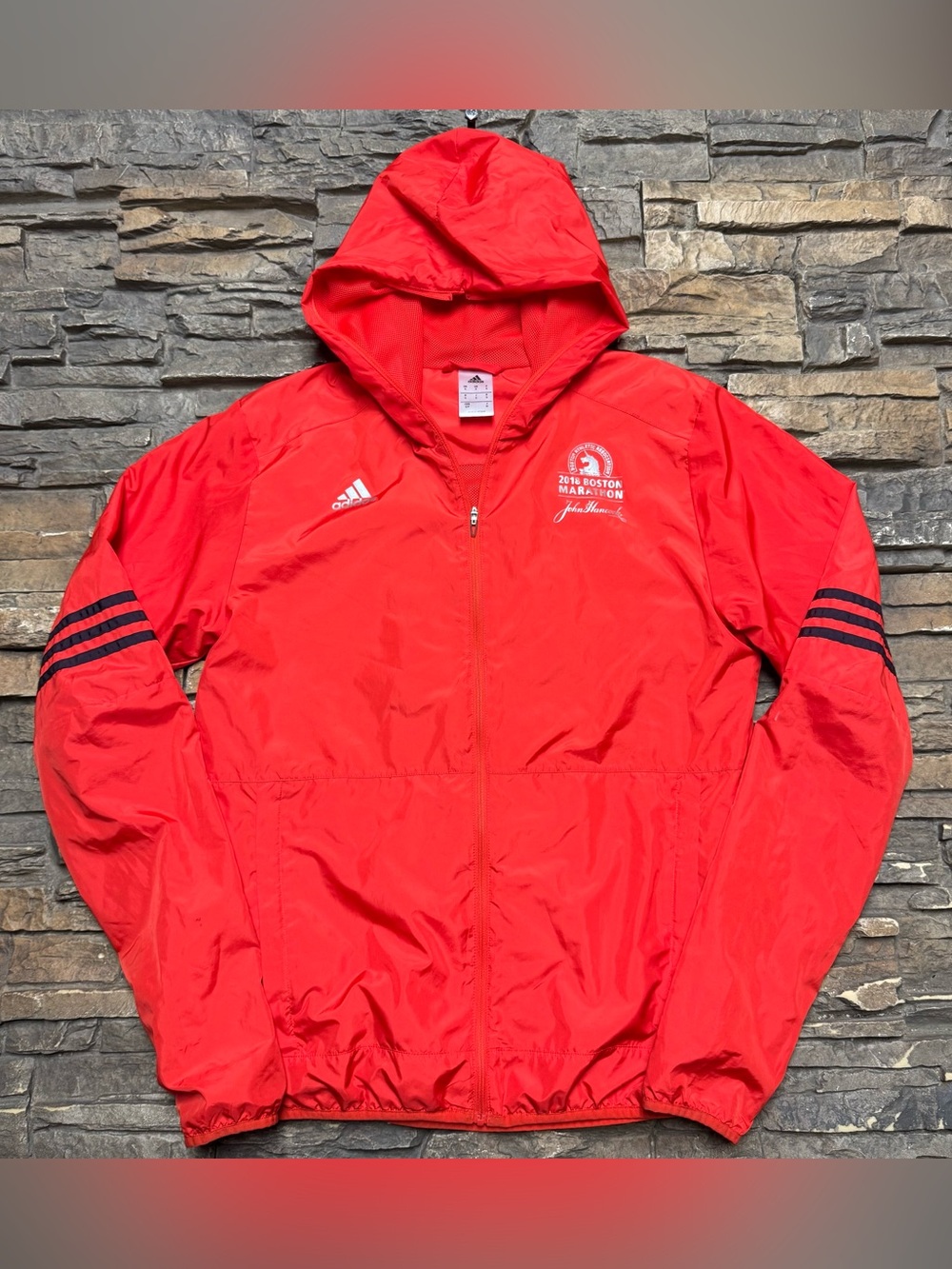Boston Marathon Jacket 2018 Men Adult Small Adidas Running Track Windbreaker Zip